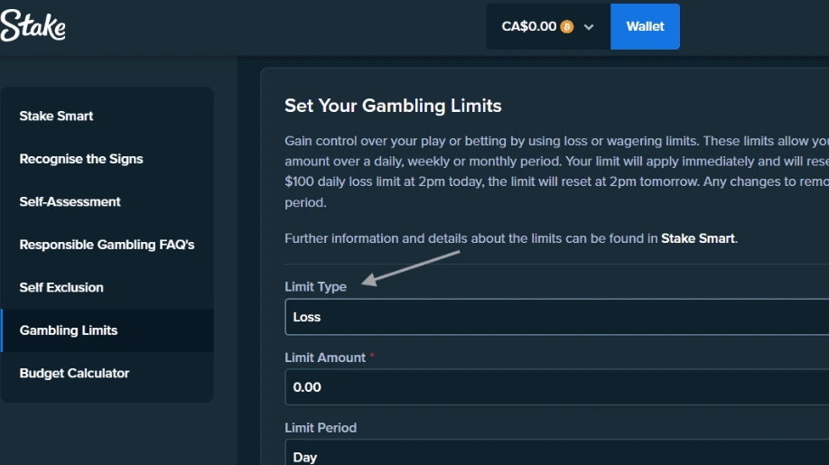 Limites de jeu responsable Stake pour controler pertes et budget